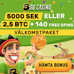 Bob Casino valkomstpaket