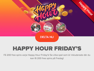 Ninja Casino happy hour