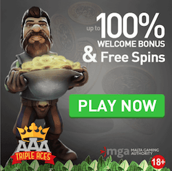 Matchande bonus Triple Aces Casino