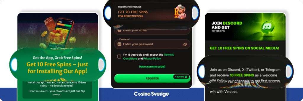 Exempel på bonus utan insättning